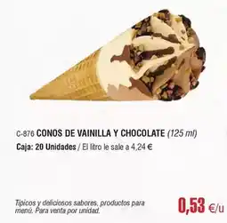 Abordo Conos de vainilla y chocolate oferta