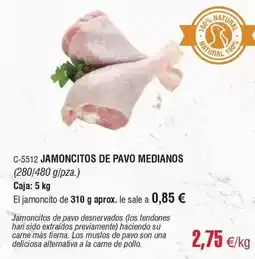Abordo Jamoncitos de pavo medianos oferta