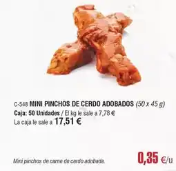 Abordo Mini pinchos de cerdo adobados oferta