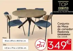 Conforama SAVANNAH Conjunto de Mesa de comedor Redonda oferta