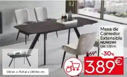 Conforama NUNGWI Mesa de Comedor Extensible oferta