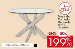 Conforama RUTH Mesa de Comedor Redonda oferta