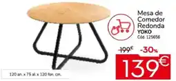 Conforama YOKO Mesa de Comedor Redonda oferta