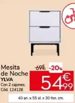 Conforama YLVA Mesita de Noche oferta