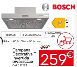 Conforama BOSCH Campana Decorativa T Invertida DWB65CC30 oferta