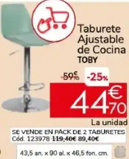 Conforama TOBY Taburete Ajustable de Cocina oferta
