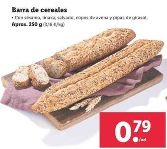 Lidl Barra de cereales 250g oferta