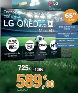 E.Leclerc LG Tv 65qned87a6b oferta