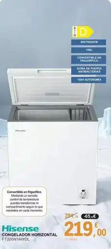 E.Leclerc HISENSE Congelador horizontal ft200n1awdl oferta