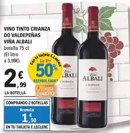 E.Leclerc Viña albali - vino tinto crianza do valdepeñas oferta