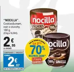 E.Leclerc Nocilla - cookies&cream, noir o crunchy oferta