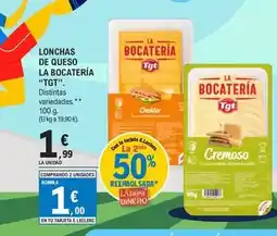 E.Leclerc La bocateria - lonchas de queso oferta