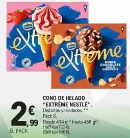 E.Leclerc Nestlé - cono de helado extreme oferta