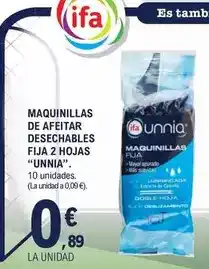 E.Leclerc Ifa unnia - maquinillas de afeitar desechables fija 2 hojas oferta