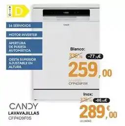 E.Leclerc Candy - lavavajillas cfp4d9f0ws oferta
