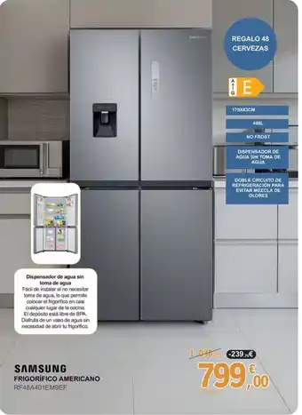 SAMSUNG Frigorífico americano rf48a401em9ef