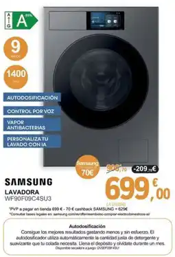 E.Leclerc SAMSUNG Lavadora wf90f09c4su3 oferta