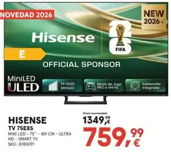 Hisense tv 75e8s
