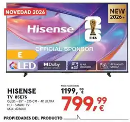 Worten Hisense tv 85e7s oferta
