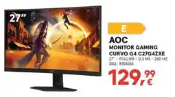 Worten Aoc monitor gaming curvo g4 c27g4zxe 27 oferta
