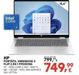 Worten Hp portátil omnibook 5 flip 2 en 1 fp0051ns oferta