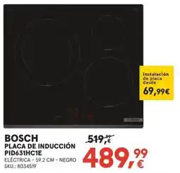 Worten Bosch placa de inducción pid631hc1e oferta