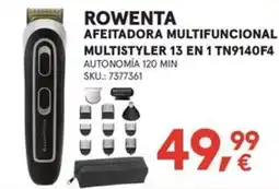Worten Rowenta afeitadora multifuncional multistyler 13 en 1 tn9140f4 oferta