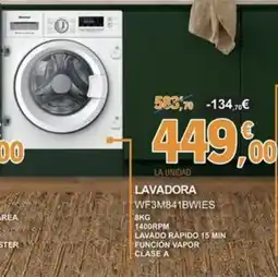 E.Leclerc Lavadora wf3m841bwies oferta