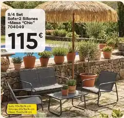 FROIZ Sofa+2 sillones + mesa chic oferta
