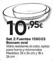FROIZ Fuentes - set 2 fuentes 159033 borcam oval oferta