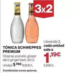 Hipercor Schweppes - tonica premium oferta