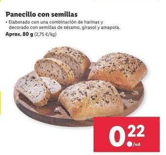 Lidl Panecillo con semillas 80g oferta
