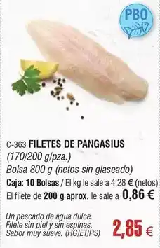 Abordo Filetes de pangasius oferta