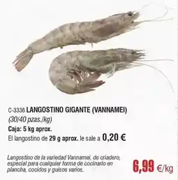 Abordo Langostino gigante oferta