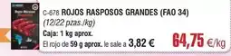 Abordo Rojos rasposos grandes oferta