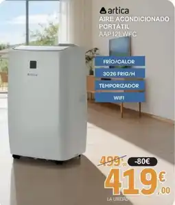 E.Leclerc ARTICA Aire acondicionado portátil aap12ewfc oferta
