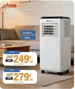 E.Leclerc UFESA Aire acondicionado portátil alaska 7 alaska 9 oferta