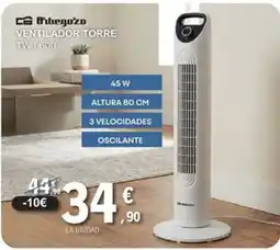 E.Leclerc ORBEGOZO Ventilador torre oferta