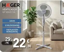 E.Leclerc HÆGER Ventilador pie sf16w011a oferta