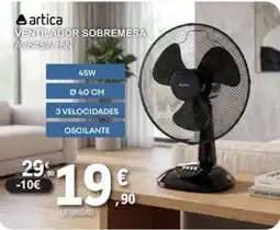 E.Leclerc ARTICA Ventilador sobremesa avs45w16n oferta