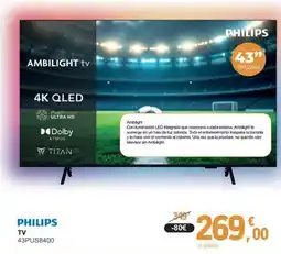 E.Leclerc PHILIPS Tv 43pus8400 oferta