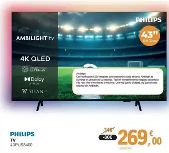 E.Leclerc PHILIPS Tv 43pus8400 oferta