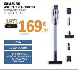 E.Leclerc SAMSUNG Aspiradora escoba vs15a6031r4/et jet60 turbo oferta