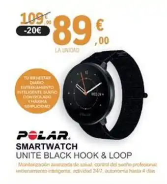 E.Leclerc POLAR Smartwatch unite black hook & loop oferta