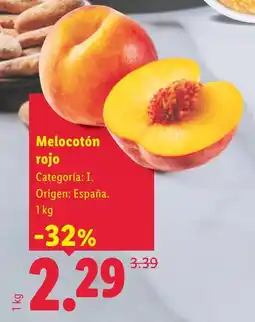 Lidl Melocotón rojo oferta