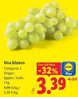 Lidl Uva blanca oferta