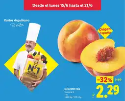 Lidl Melocotón rojo oferta