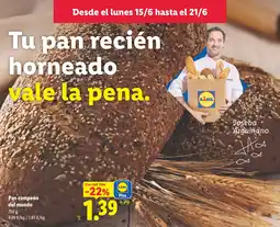 Lidl Pan campeón del mundo oferta