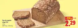 Lidl Pan de espelta trigo 77% oferta