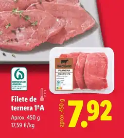 Lidl Filete de ternera 1ªA oferta